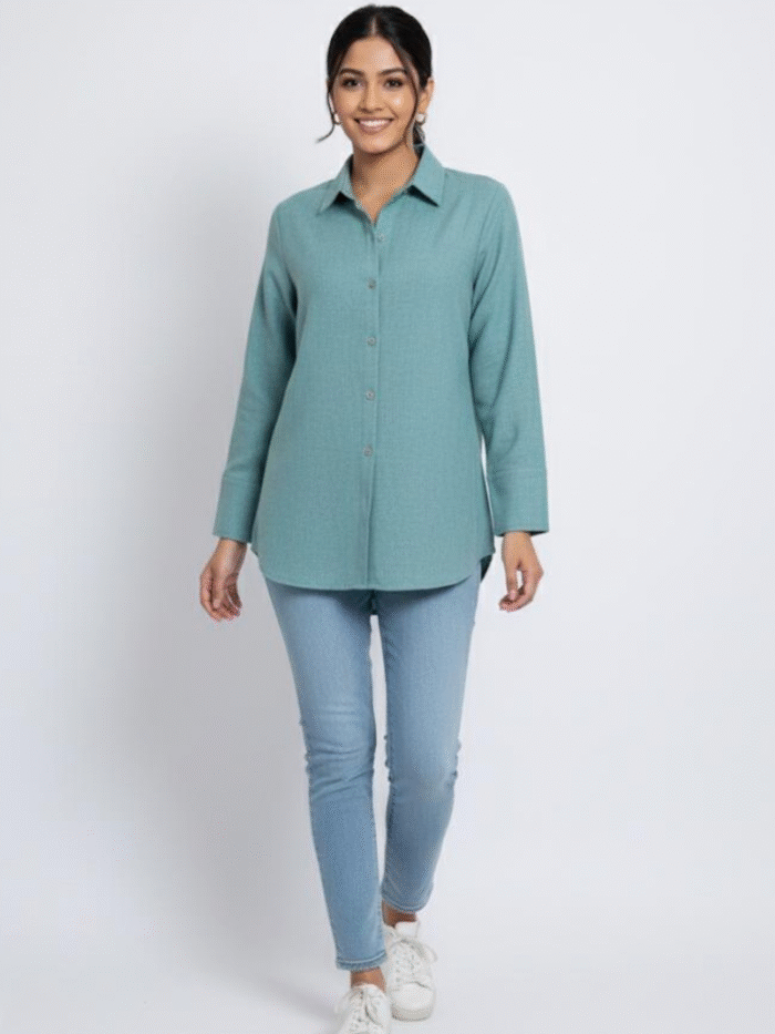 Teal Bloom Shirt
