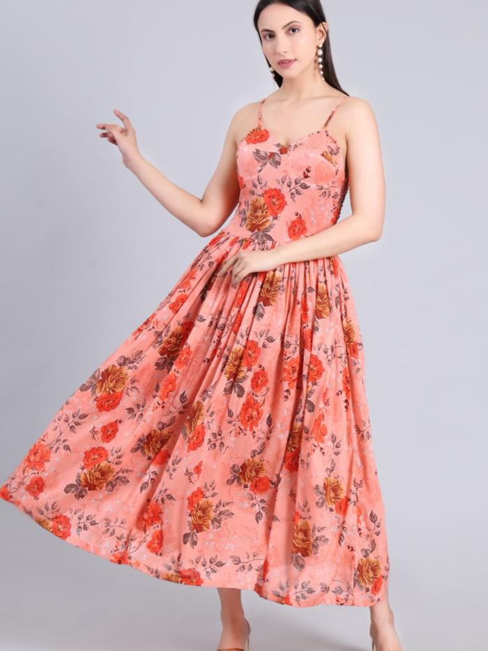 Elara Floral Midi Dress